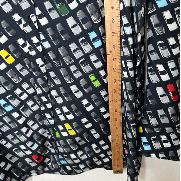 Bottega Veneta Black Car Print Long Sleeve Button Shirt Tunic 54 / L - Picture 14 of 14